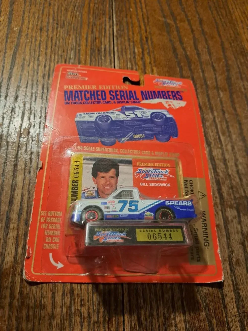 Vintage New NASCAR Racing Champions Super Truck Series Bill Sedgwick 78 NOS